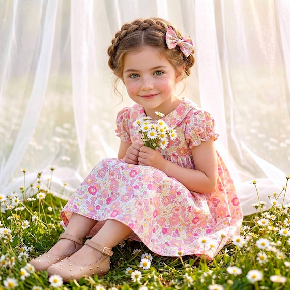 velvet dress girls A classic girl's dress in antique blue velvet special occasion dress   Classic Girl