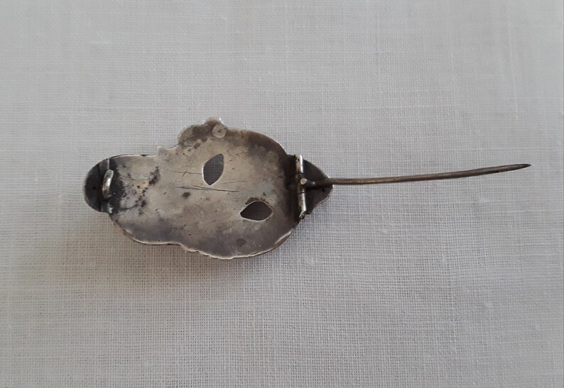 Exceptional!! Antique Silver Victorian Snake on Tree Branch Silver Brooch ~ Eternal Love from the 1800/'s
