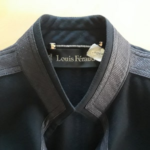 Vintage Louis Feraud Sz. 10 Women&#39;s Deep Navy Blue Skirt Suit ~ 100% Wool, Unlined, Made in W. Germany