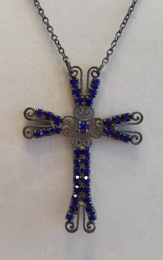 Art deco deals cross necklace