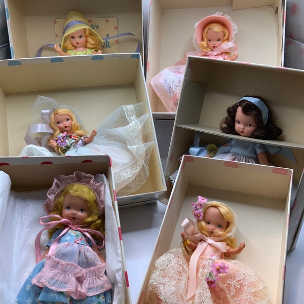 Vintage Nancy Ann Storybook doll lot of 6