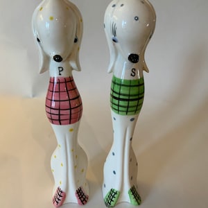 Napco long neck dog salt and pepper shaker