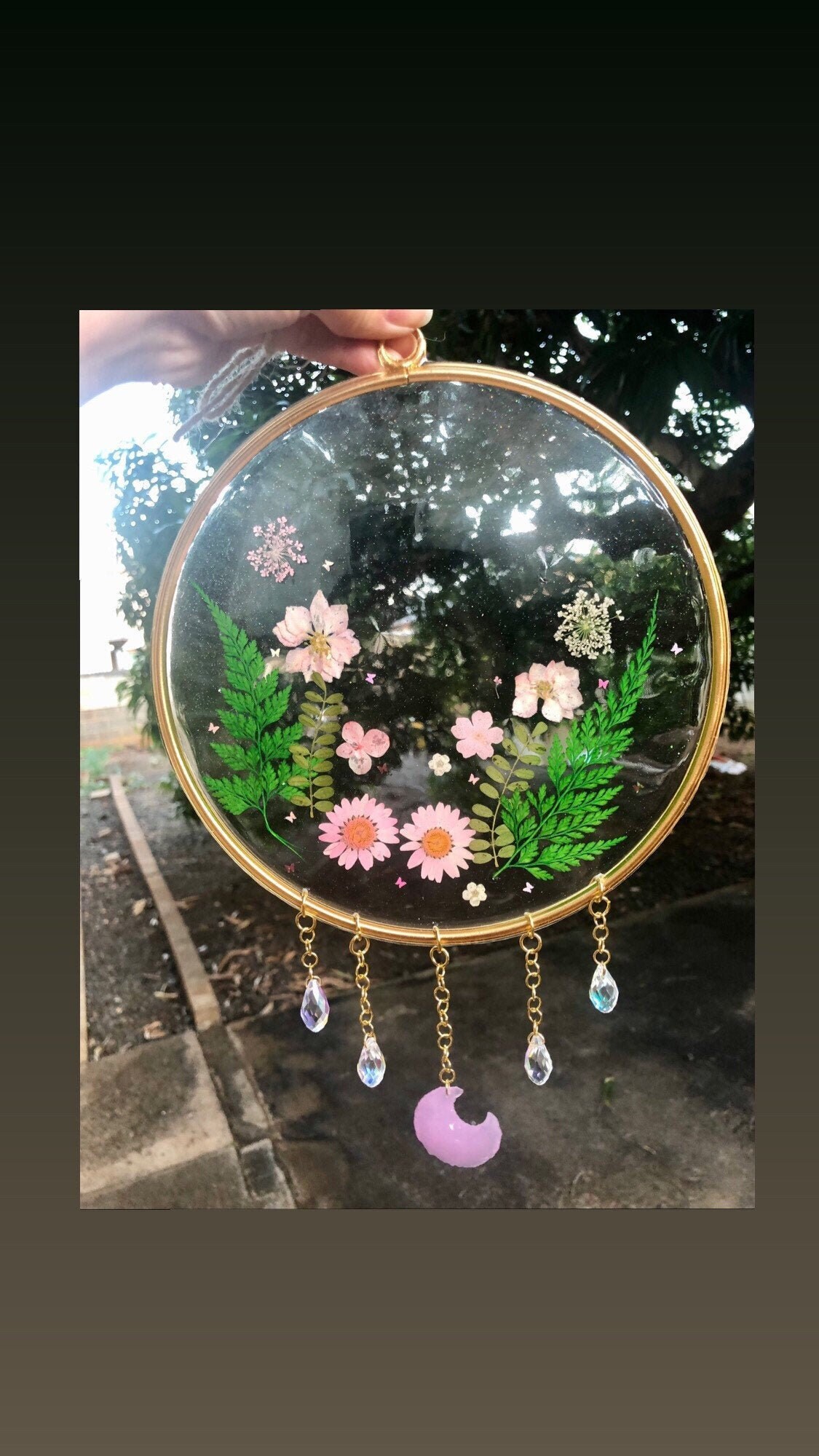 Custom Flower Resin Suncatchers Etsy
