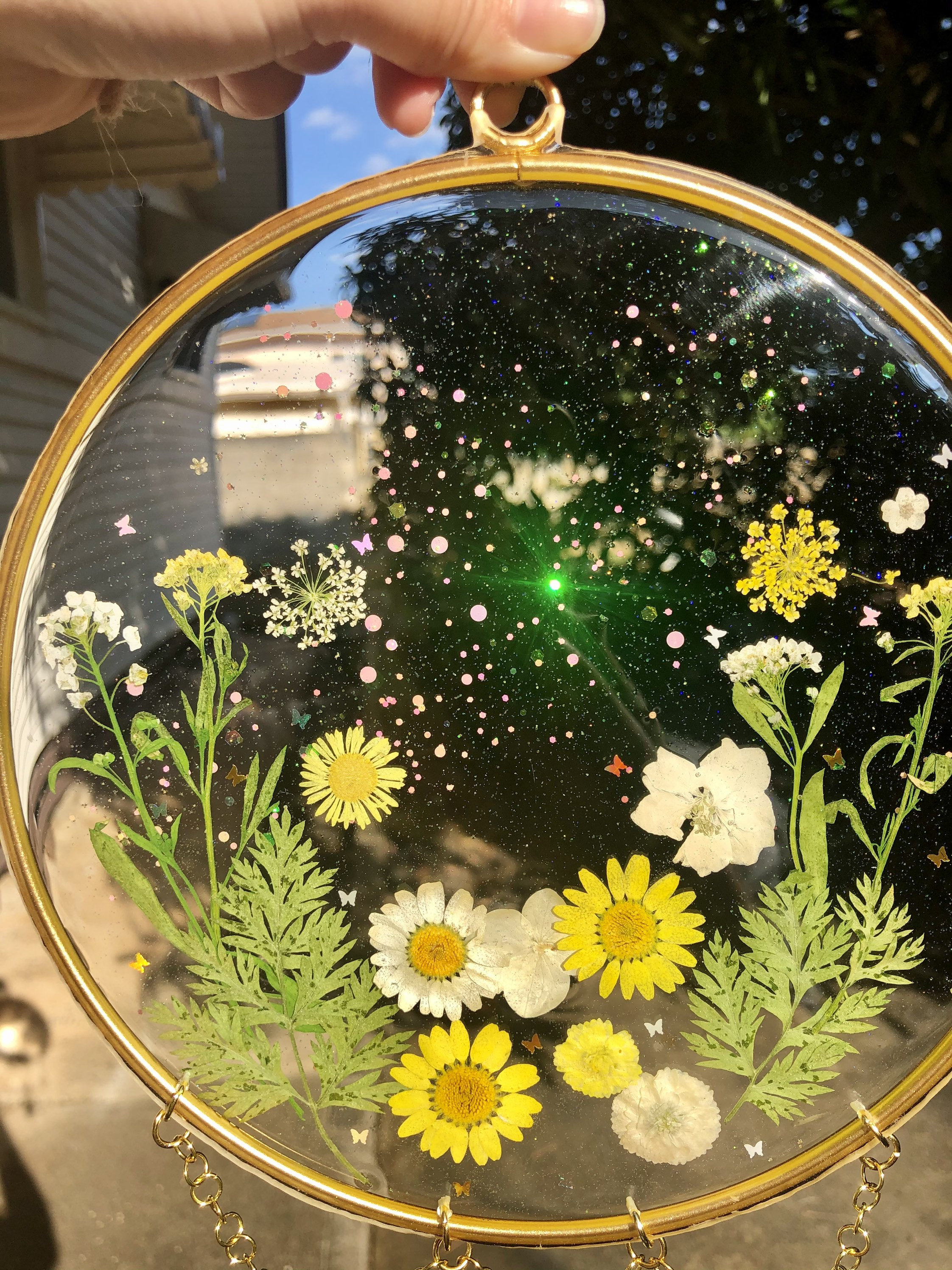 Custom Flower Resin Suncatchers Etsy