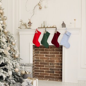 Personalized Christmas stockings tags, Custom name stocking tags, Personalized holiday stockings, Monogrammed stockings Christmas,Xmas decor image 1