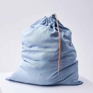 Wäschesack mit Kordelzug, Leinen Spielzeugsack, Weicher Leinensack, Leinen Aufbewahrungssack, Wäschesack aus gewaschenem Leinen, Wäschesack für die Reise,Wiederverwendbare Tasche