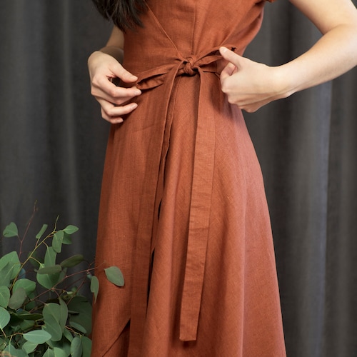 Linen wrap dresses for women, wrap dress midi, Summer wrap dress, Linen dress short sleeve, Linen dress boho, Linen dress casual Linen wrap dresses for women, wrap dress midi, Summer wrap dress, Linen dress short sleeve, Linen dress boho, Linen dress casual