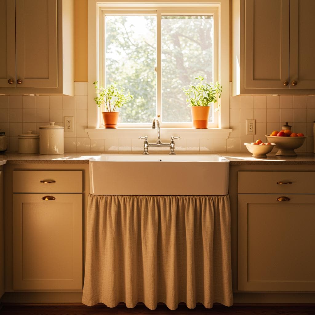 Hideaway curtain, Linen sink skirt, Linen sink curtain, Washing machine curtain, Linen shelf curtain,Curtains for cabinets,Bathroom hideaway