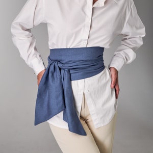 Obi belts for women, Obi belt black, Kimono belt, Wrap belt, High waist belt, Womb belt, Postpartum belly wrap, Dress belt for women image 2