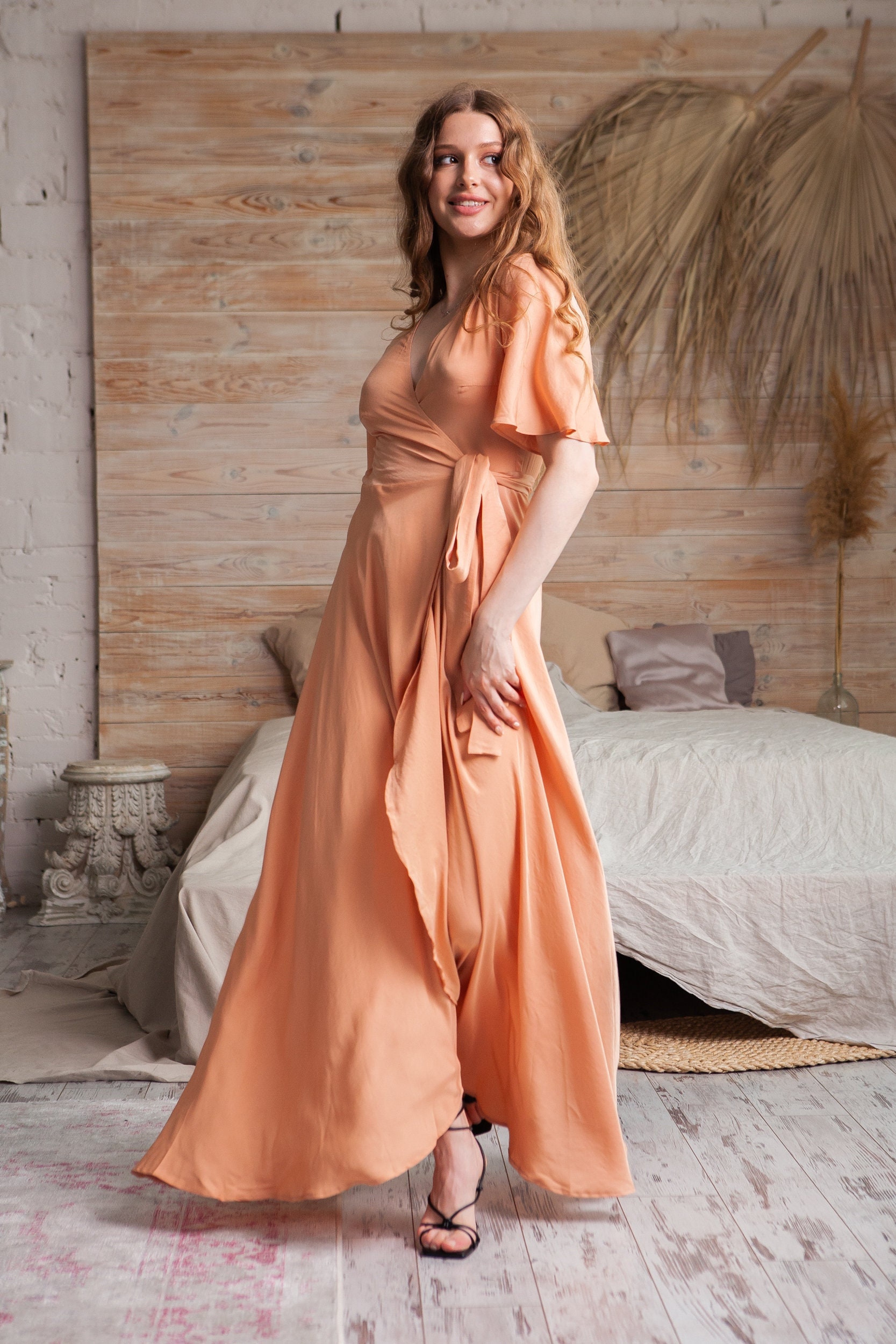 Silk Chiffon Dress,silk Womens Dress,organic Dress,half