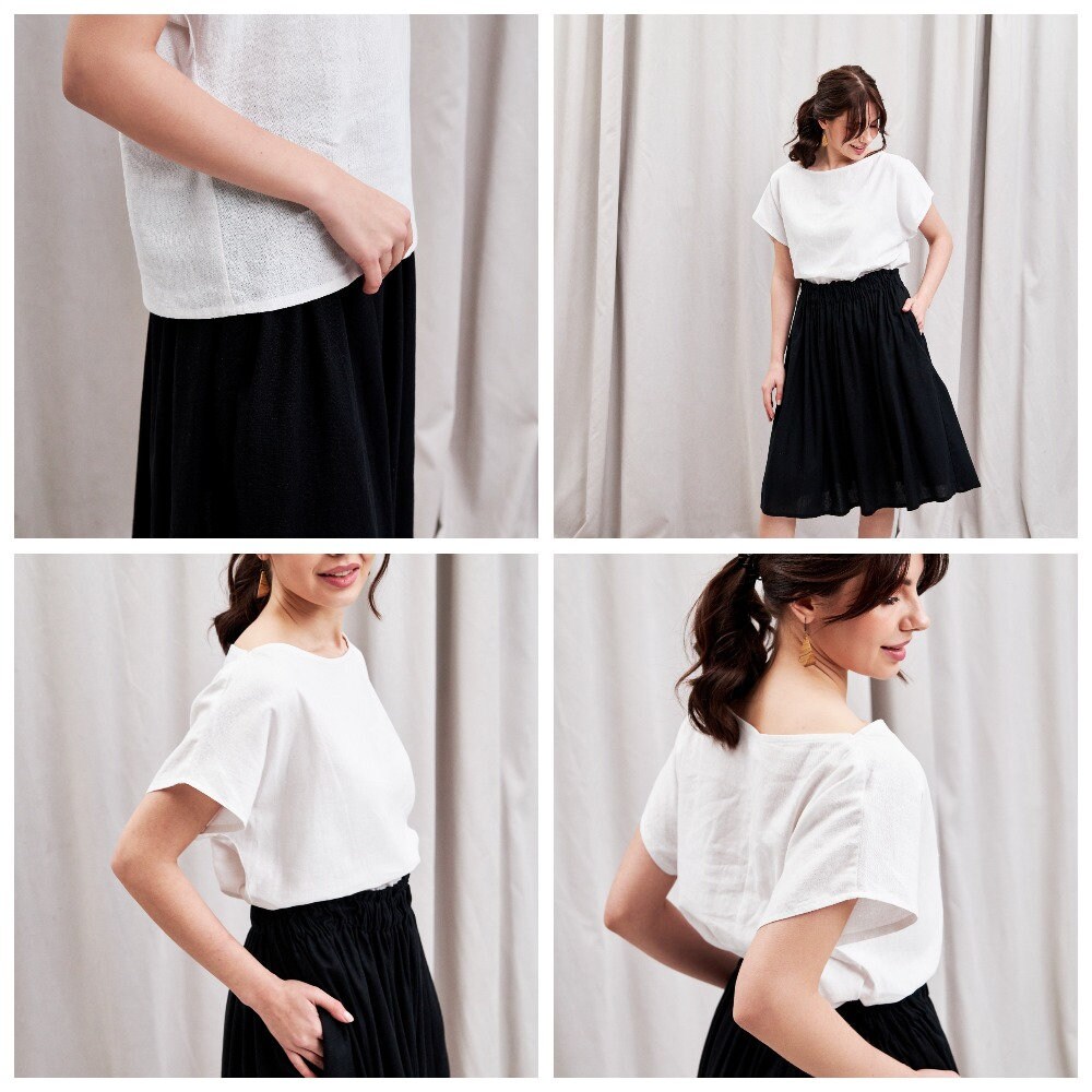 Linen Two Piece Set Skirt and Top, Linen Set Skirt, Linen