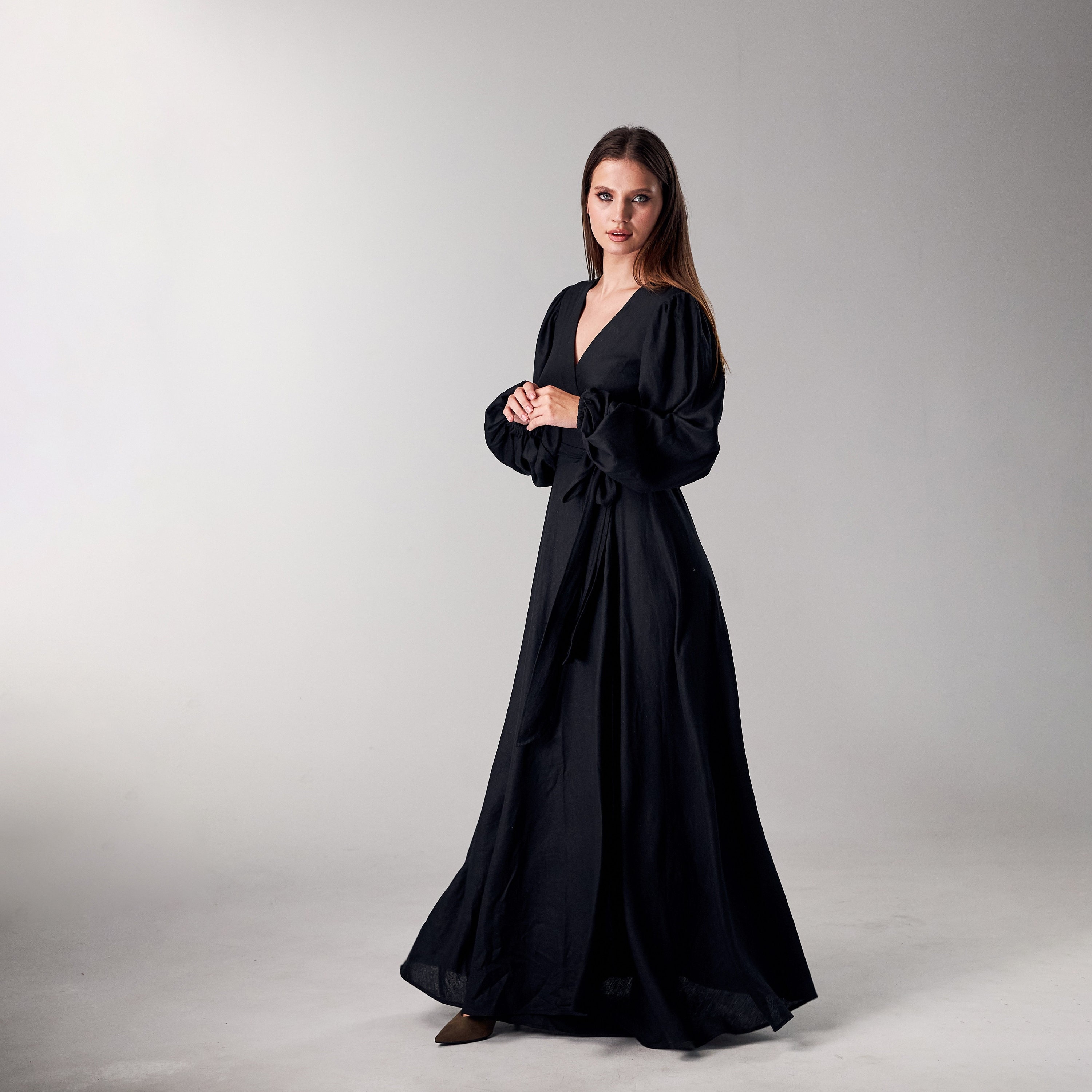 pink sexy birthday dress Long Sleeve Slash Neck Maxi Dress, Black Abstract – Jolie Moi Retail