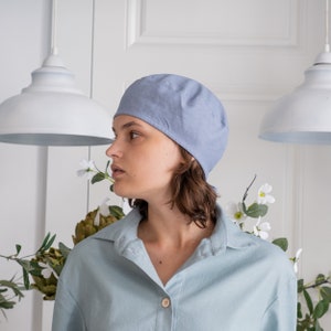 French beret for women, Summer beret, Mini beret, Beret hat for women, Custom beret, Beret for women knit, Linen hat for women