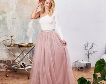 Bridesmaid tulle skirt, Tulle skirt women, Blush tulle skirt, Tulle skirt long, Maxi tulle skirt, Adult tutu skirt, Tutu skirt for women