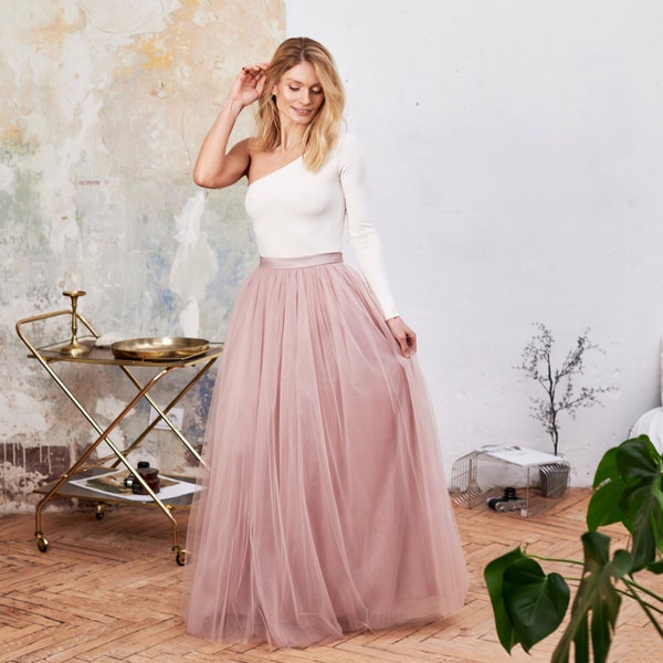 Jupe tulle demoiselle d’honneur, Jupe Tulle femme, Jupe tulle blush, Jupe longue Tulle, Jupe maxi tulle, Jupe tutu adulte, Jupe Tutu pour femme