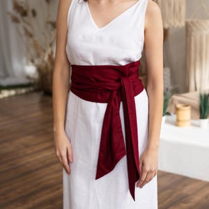Wide waist belt, Obi belt for kimono, Linen belts for women, Fabric corset belt, Oversize belt, Cloth belts for women, Tie belts for women