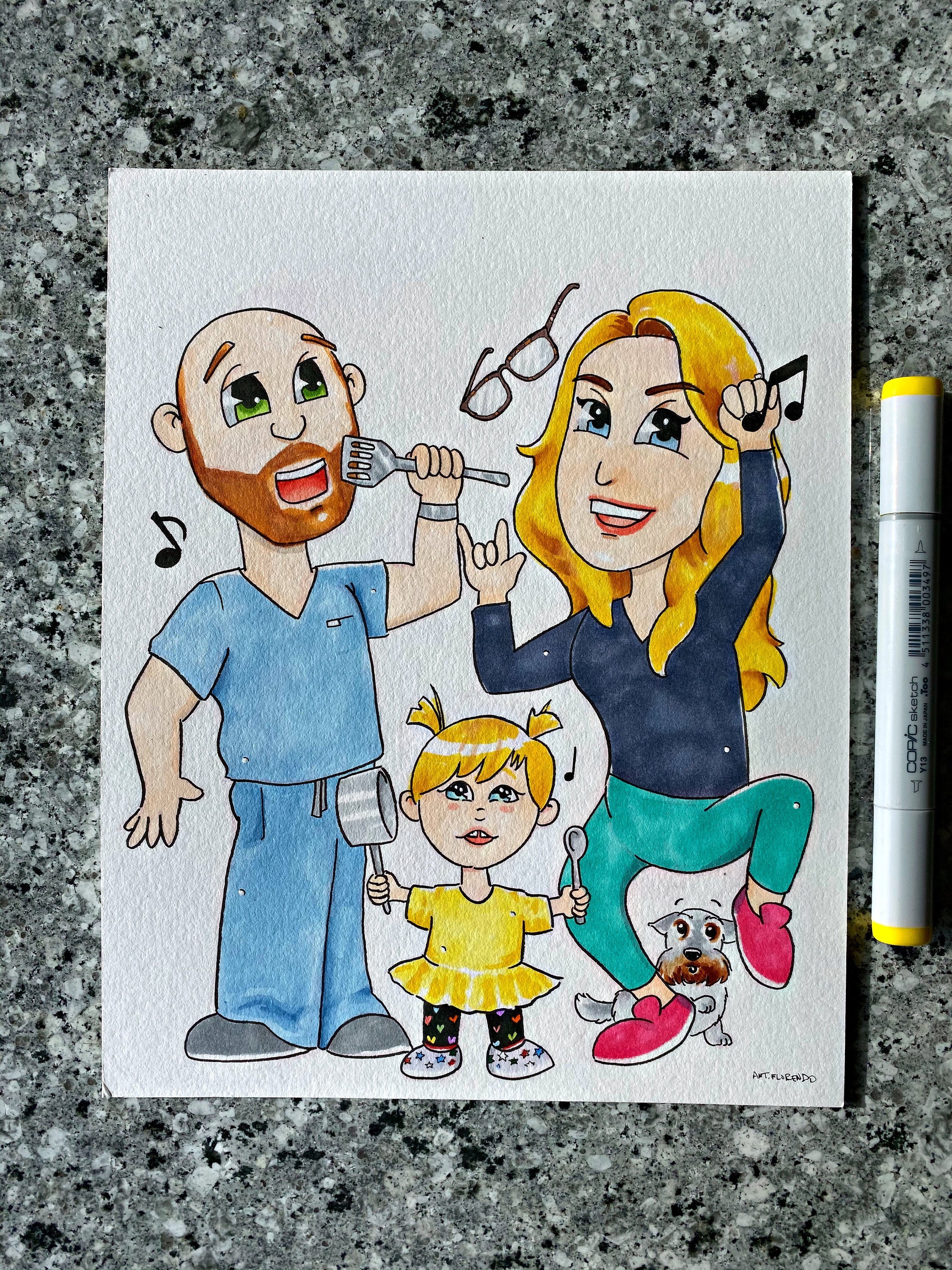 Custom Cartoon Portrait - Etsy