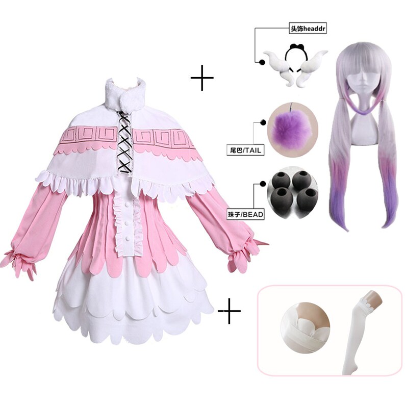 Miss Kobayashi/'s Dragon Maid Cosplay Costume With Headband Stockings Kamui Kanna