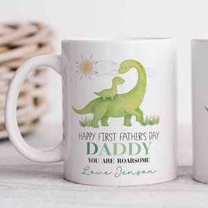 Personalised Happy First Father&#39;s Day Daddy Bear Mug & Coaster Set, Father&#39;s Day Gift , New Dad Gift, Gift for Daddy, Gift Daddy Grandad