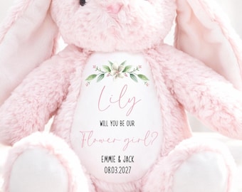 Flower Girl Gift,Personalised Flower Girl Teddy,Wedding Gift,Flower Girl Proposal Gift,Will You Be My Flower Girl? Bridesmaid Proposal