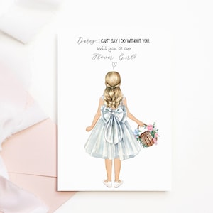 Will You Be My Flower Girl?, Will You Be My Flower Girl Cards, Personalised Flower Girl Card, Flower Girl Proposal Card