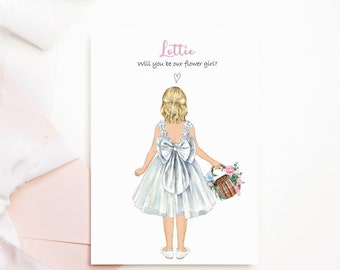 Will You Be My Flower Girl?, Will You Be My Flower Girl Cards, Personalised Flower Girl Card, Flower Girl Proposal Card