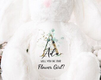 Flower Girl Proposal, Flower Girl Personalised Teddy Gift, Gifts for Flower Girls, Flower Girl Proposal Gift, Will you be my Flower Girl?