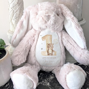 Personalised Teddy 1st Birthday Gift Custom Teddy Bear Keepsake, First Birthday Gift for Baby, Special Baby Gift Son Daughter