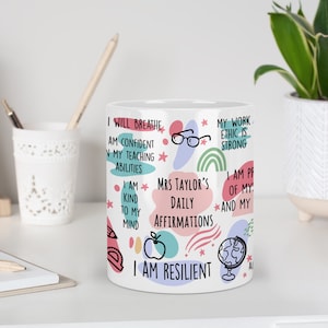 Personalised Teacher Thank You Gift, Teacher Mug With Name, Teacher Appreciation Gift, End of Term Gift, Class Gift, Nursery Teacher Gift