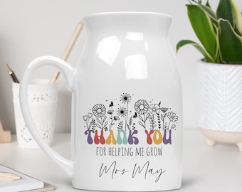 Personalised Teacher Vase - Personalised Teacher Gifts - Teacher Gift - Teacher Gifts - Thank You Teacher Gift - Teacher Appreciation