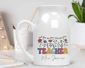 Personalised Teacher Vase - Personalised Teacher Gifts - Teacher Gift - Teacher Gifts - Thank You Teacher Gift - Teacher Appreciation