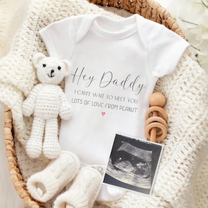 Personalised Pregnancy Announcement Sign To Daddy, Baby Surname, New Baby, Due Date Reveal, Baby Gift, Coming Soon Pregnancy Gift
