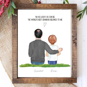 Personalised Grandad Print gift, Grandad print from grandchildren, Grandad birthday gift, Grandad Christmas Gift