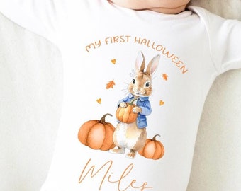 Babies First Halloween Sleepsuit, Baby 1st Halloween Gift Idea, 1st Halloween Babygrow, Halloween Outfit for baby, Halloween costume