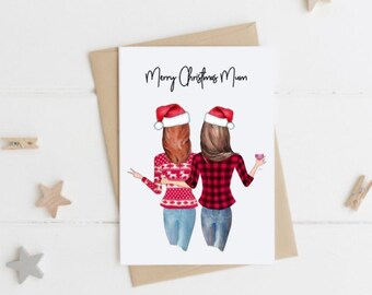 Mum Christmas Card/ Card for her/ Mom Christmas Card/ ??Mum Xmas/ Mom card/ Mum Christmas/ Personalised Card/ Merry Christmas Mum