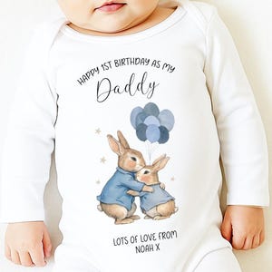 Happy Birthday Daddy, 1st Birthday as My Daddy, New Dad Gift, Dad Birthday, Daddy Birthday, Sleepsuit Babygrow Bodysuit Dad Birthday