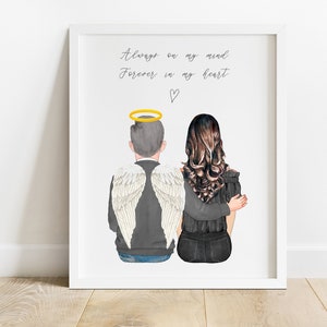 In Heaven, Memorial Print, In Loving Memory, Remembrance Gift, Memorial Photo Gift, Dad In Heaven, Sympathy Gift, Grandad in heaven
