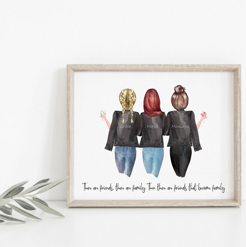 Friendship Print Best Friend Gift Galentines Gift Etsy