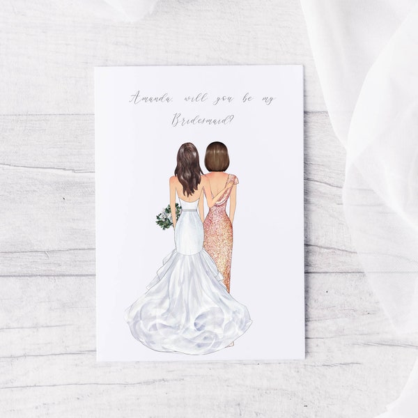 Will You Be My Bridesmaid Card, Will You Be My Maid of Honor Card, Bridesmaid Proposal Cards, Thank you for being my Bridesmaid, Card