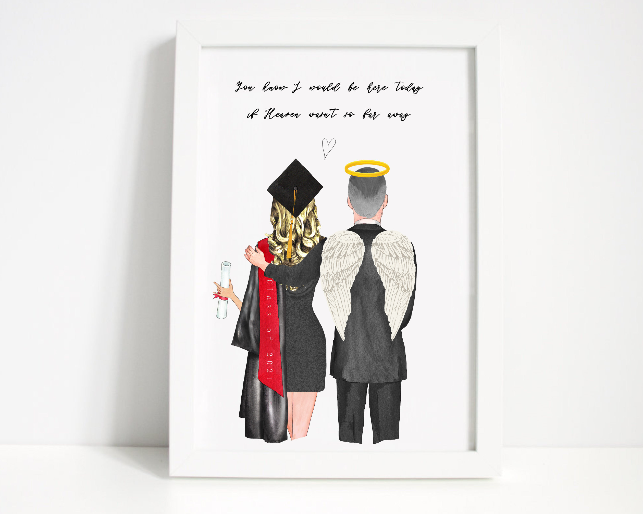 Personalized Graduation Keepsake Print From Heaven Custom Etsy