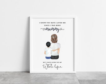 Personalized Gift, Custom Mother Daughter Print, Mom Birthday Gift, Mum Print, Mother Birthday Gift, Mom Christmas Gift, Mum Christmas Gift