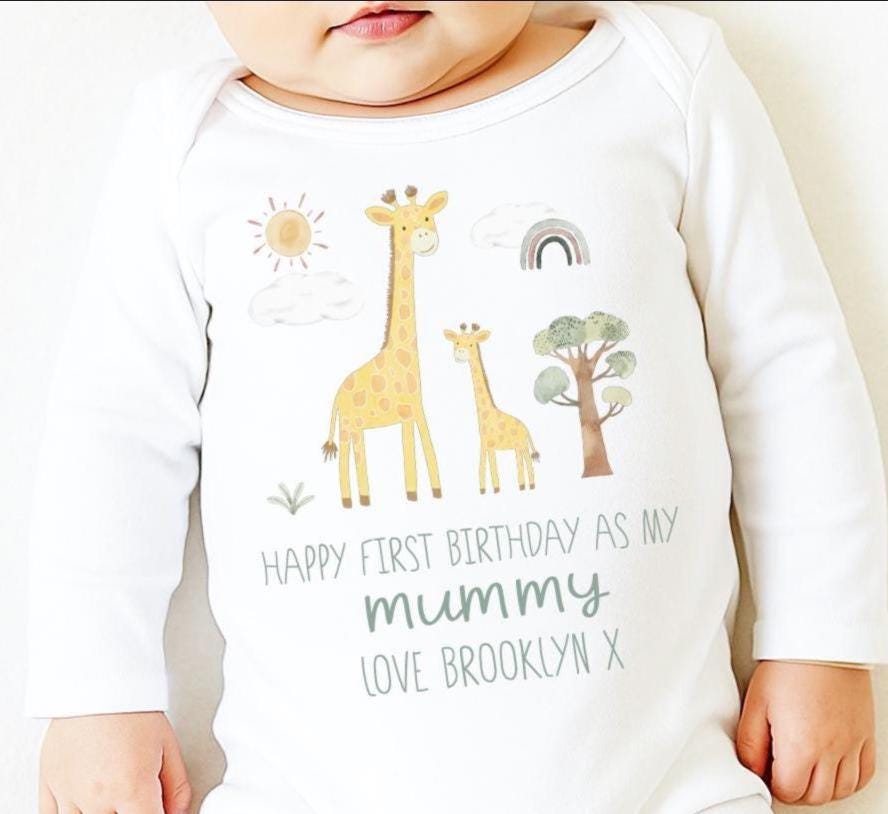 George Baby Girls' 1st Birthday Bodysuit & Vest Set – White