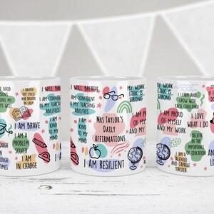 Personalised Teacher Thank You Gift, Teacher Mug With Name, Teacher Appreciation Gift, End of Term Gift, Class Gift, Nursery Teacher Gift