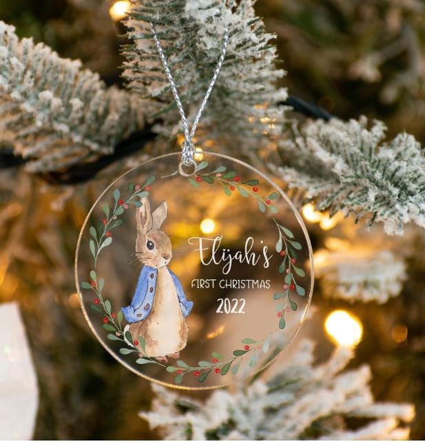 Personalised Small Rudolf Reindeer Christmas Teddy Bear Plushie Baby&#39;s First 1st Xmas Children&#39;s Kids Name Gift Present Keepsake