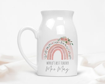 Personalised Teacher Vase - Personalised Teacher Gifts - Teacher Gift - Teacher Gifts - Thank You Teacher Gift - Teacher Appreciation