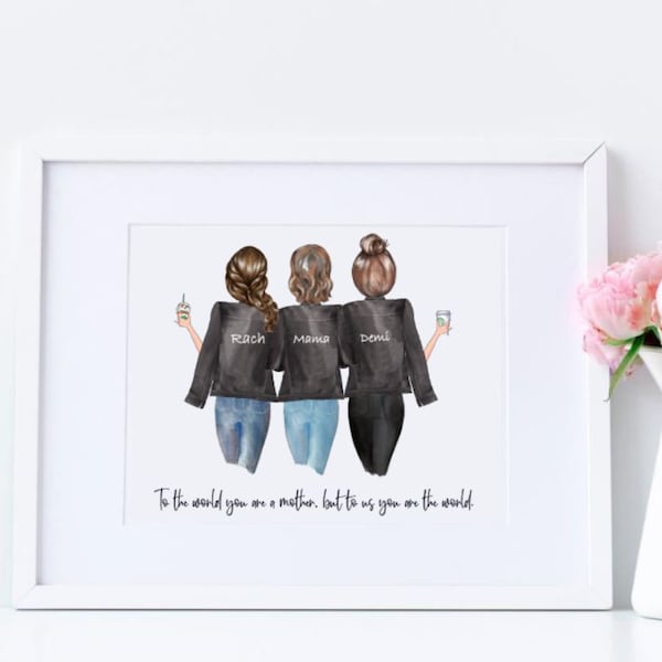 Personalised mothers day gift from daughter, Custom Mother Daughter Print, Mom Birthday Gift, Mother Birthday Gift, Mother's Day Gift
