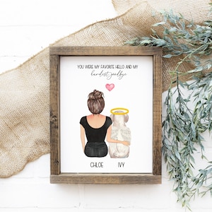 Dog Memorial Sympathy Gift, Personalised Memorial Gift, Custom Dog Print, Sympathy Present, Pet Lover Print