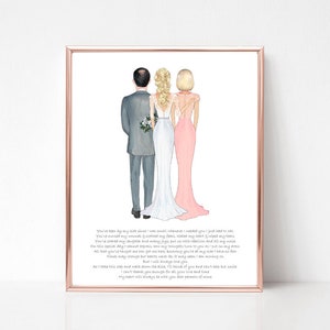 Parents Of The Bride Gift | Wedding Gifts For Parents | Thank You Gift | Wedding gift for parents from bride | Parents Wedding Gift UNFRAMED