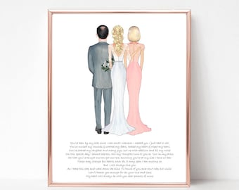 Parents Of The Bride Gift | Wedding Gifts For Parents | Thank You Gift | Wedding gift for parents from bride | Parents Wedding Gift UNFRAMED