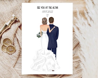 See You At The Altar Card, Wedding Day Card, Card For Groom, Card for Bride, To My Husband, To My Wife, To My Fiancé, Personalised